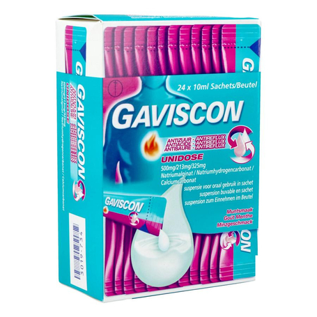 Gaviscon antireflux antiacide susp buv. sach 24