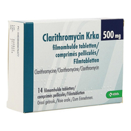 Clarithromycin krka 500mg comp pell 14 x 500mg