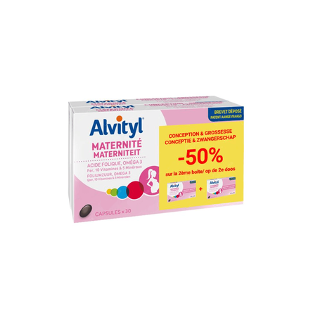 Alvityl maternite grossesse comprimés 2x30 promo 2e-50%