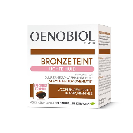 Oenobiol teint bronze peau claire capsules 30