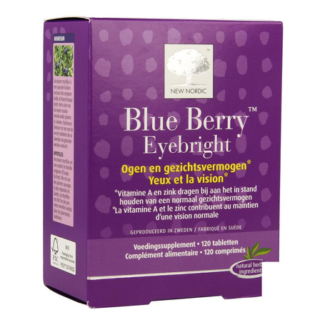 New Nordic Blue Berry eyebright comprimés 120pc
