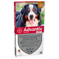 Advantix Dog 600/3000 Honden 40<60kg pipetten 4x6,0ml