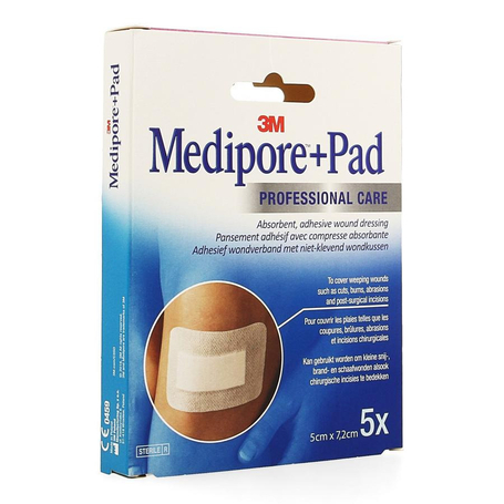 3M Medipore + Pad 5x 7,2cm 5st