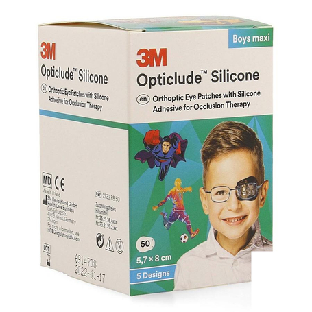 3M Opticlude silicone eye patch boy maxi 50