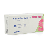 Clozapine sandoz comp 30 x 100mg