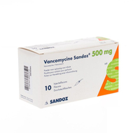 Vancomycine sandoz fl inj 10 x 500mg
