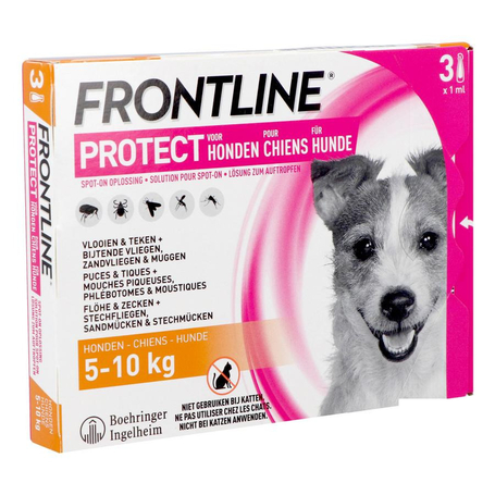 Frontline protect spot on opl hond 5-10kg pipet 3
