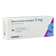 Rosuvastatin sandoz 5mg comp pell 28 opa/alu/pvc