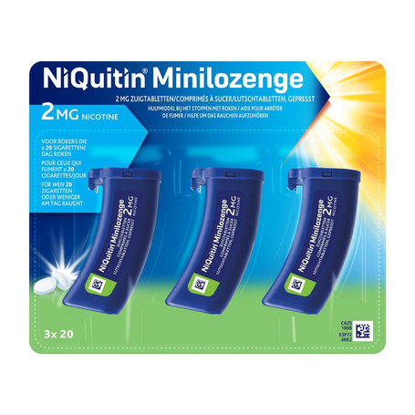 NiQuitin Minilozenge 2mg Nicotine Comprimés À Sucer 60pc
