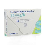 Fentanyl matrix sandoz 25,0ug pleist transderm 10