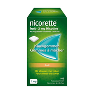 Nicorette fruit kauwgom 105x2mg