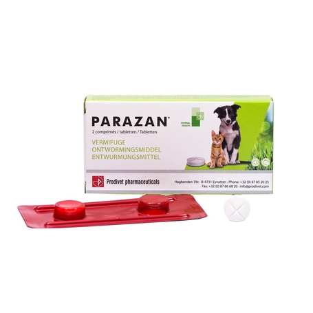 Parazan Ontworming hond/kat tabletten 2st