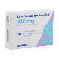 Levofloxacine sandoz comp pell 10 x 250mg