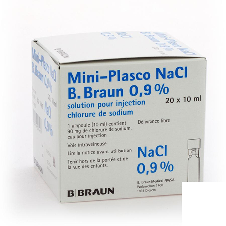 B Braun Mini-plasco NaCl 0,9% 20x10ml