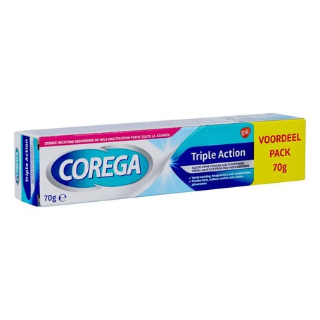 Corega triple action creme adhesive 70g