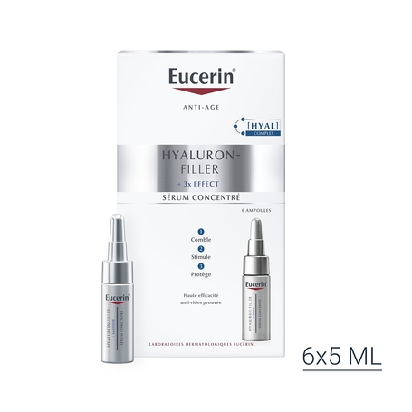 Eucerin Hyaluron-Filler +3x Effect Serum Concentraat Anti-Age & Rimpels Ampullen 6x5ml