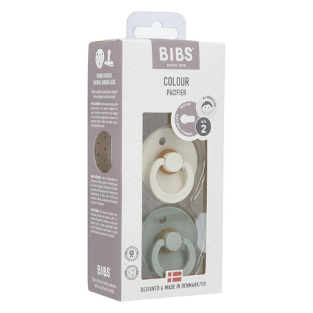 Bibs 2 sucette duo sage ivory