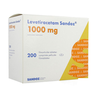 Levetiracetam sandoz comp pell 200 x1000 mg