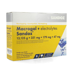 Macrogol + electrolytes Sandoz poudre gout citron 8sachets