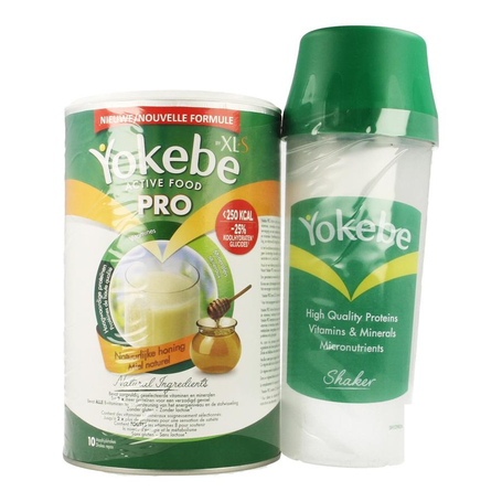 Yokebe Pro by XLS natuurlijke honing 400g + shaker