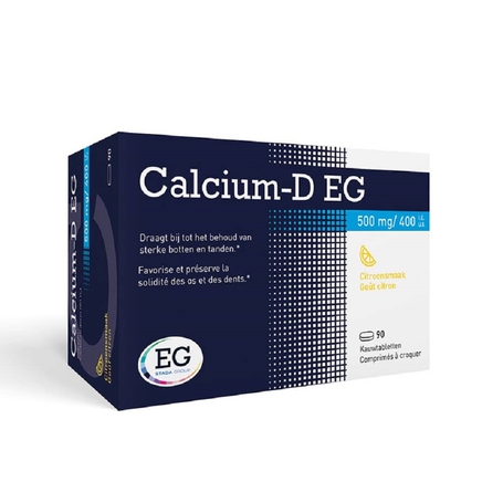 Calcium-D EG citroen 500mg/400IE kauwtabletten 90st