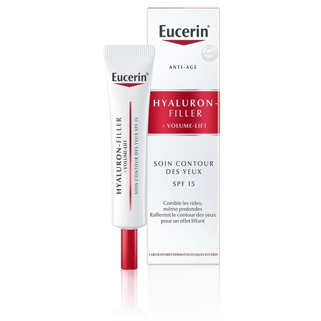 Eucerin Hyaluron-Filler + Volume-Lift Soin Contour des Yeux SPF 15 Anti-Rides & Anti-Âge Tube 15ml