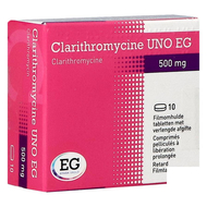 Clarithromycine uno eg 500mg filmomh 10x500mg