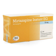 Mirtazapine eg instant 15 mg orodisp tabl 30