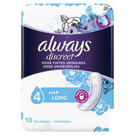 Always discreet incontinence pads long sp x10