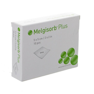 Melgisorb Plus kompressen steriel 5x 5cm 10 252000