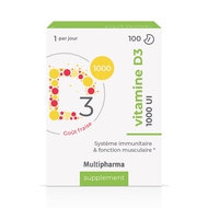 Multipharma Vitamine D3 1000UI kauwtabletten 100st