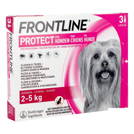 Frontline protect spot on opl hond 2-5kg pipet 3