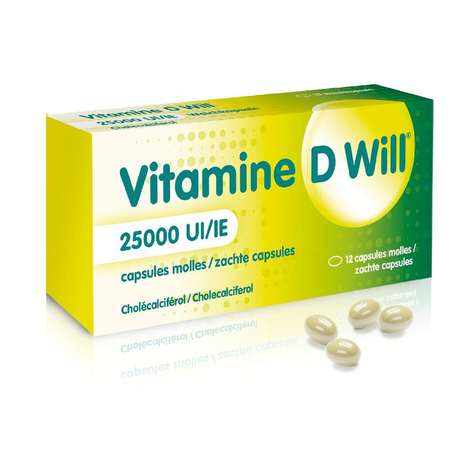 Vitamine D will 25000 IE zachte capsules  12st