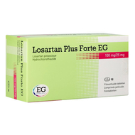 Losartan plus forte eg 100 mg/25,0 mg comp pell 98