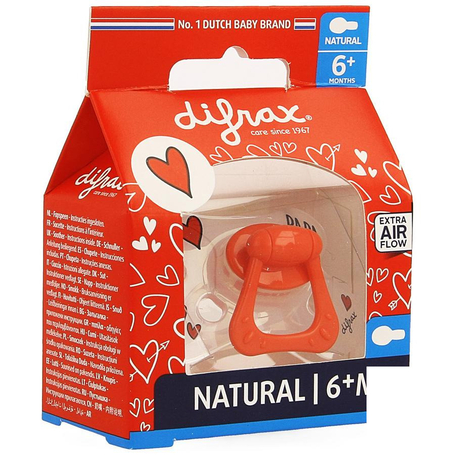 Difrax Sucette natural I love +6m  1pc