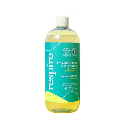 Respire Gel douche pomme sauvage recharge 1L