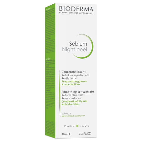 Bioderma Sébium Night Peel Acide Glycolique Anti-Imperfections Peaux Grasses 40ml