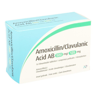 Amoxicillin clavulanic acid ab 500mg/125mg comp 16