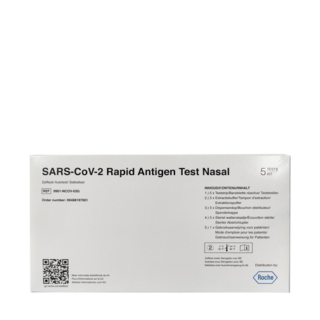 Roche SARS-CoV-2 Snelle zelftest antigenen Covid-19 neusswab 5st