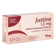 Justine noodanticonceptie 1,5mg 1 tablet