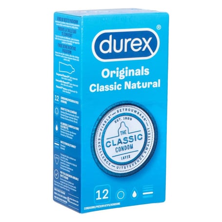 Durex Classic Natural condoms 12pc