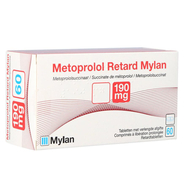 Metoprolol viatris 190mg comp retard 60
