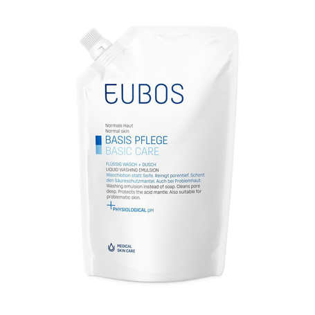 Eubos zeep vloeibaar blauw n/parf refill 400ml