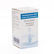 Tetrabenazine comp 112 x 25mg aop orphan pharmac.
