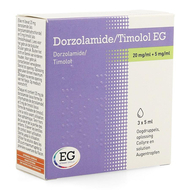 Dorzolamide/timolol eg 20mg/5mg collyre 3x5ml
