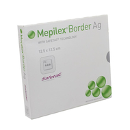 Mepilex Border Ag Verband Steriel 12,5x12,5 5 395010