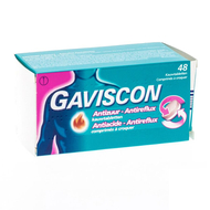 Gaviscon antiacide-antireflux comprimés à croquer 48pc