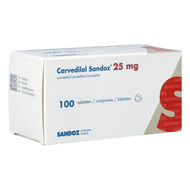 Carvedilol sandoz 25mg pi pharma comp 100 pip