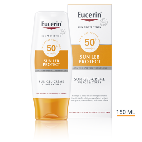 Eucerin Sun PLE Protect SPF 50+ Gel-Crème Visage & Corps Tube 150ml