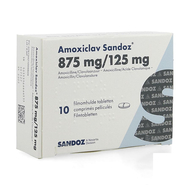 Amoxiclav sandoz 875mg comp 10 x 875mg